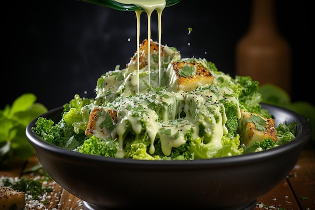 Caesar Salad with Tangy Caesar Dressing