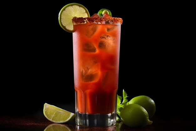 Photo caesars canadas signature cocktail featuring vodka clamato juice hot sauce