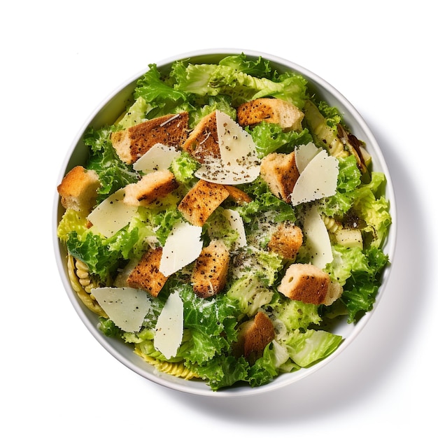 Caeser Salad with white background