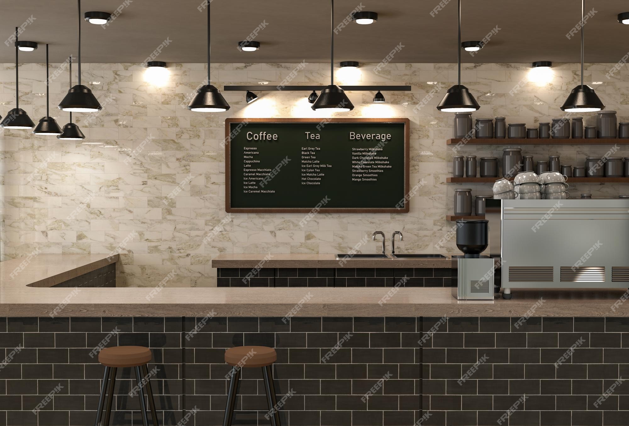 coffee shop counter interior design