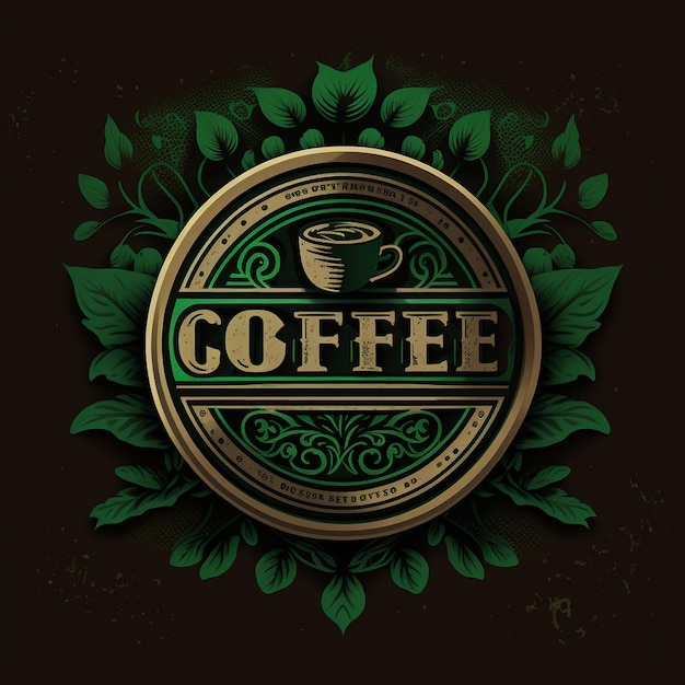 Foto iconica del logo del caffè in verde