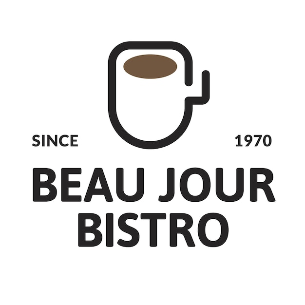 cafe logo png design minimal style