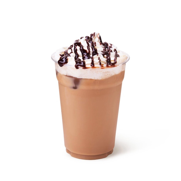 Cafe Mocha with Whip cream with clipping path