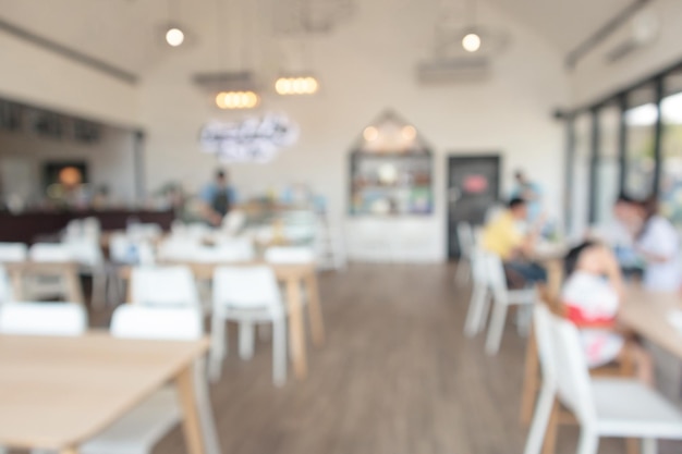 Cafe restaurant interior blur for background