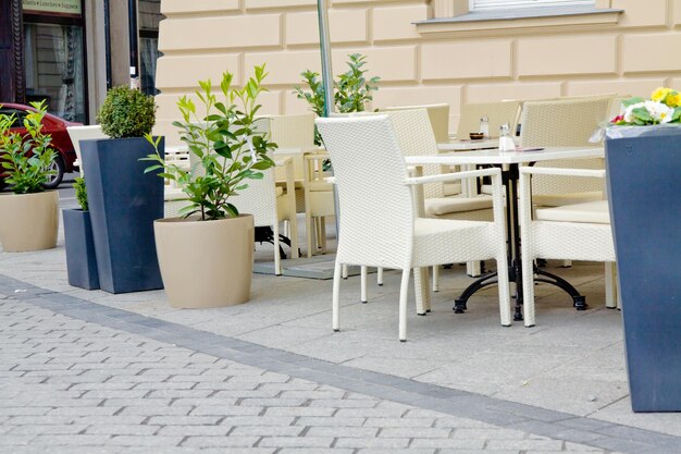 Foto caffè nel mercato cittadino