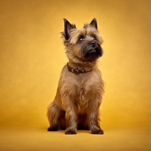 Cairn terrier in full length photography studio photo AI generated