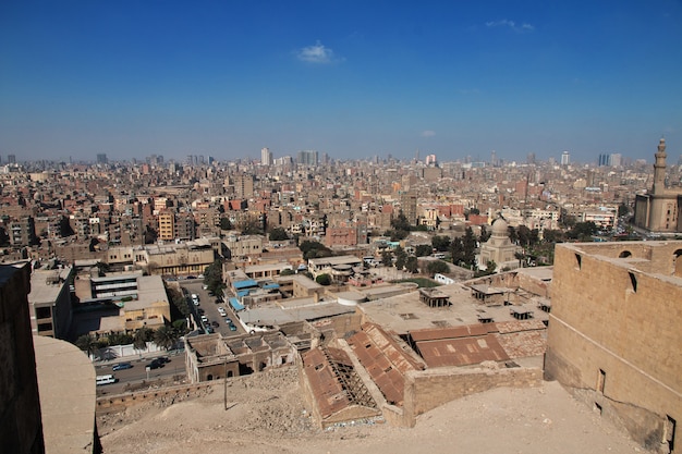 Il cairo, egitto - 05 marzo 2017. la vista sul centro del cairo, in egitto