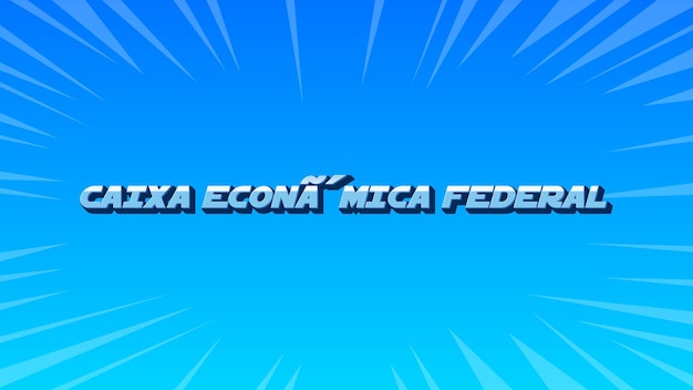 Caixa Econ mica Federal 3D Blue Text