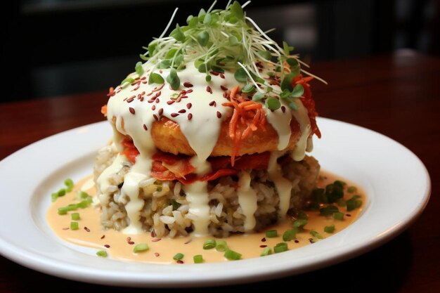 Cajun Crawfish Etouffee Stuffed Burger