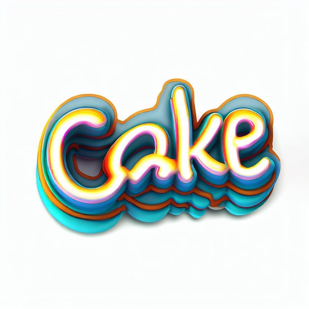 Foto cake 3d-teksteffect