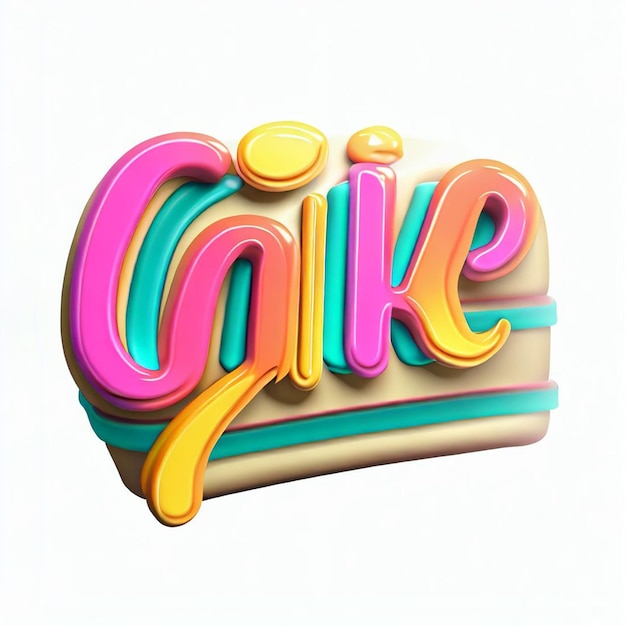 Foto cake 3d-teksteffect