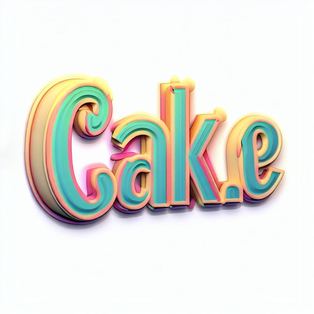 Эффект 3D-текста торта