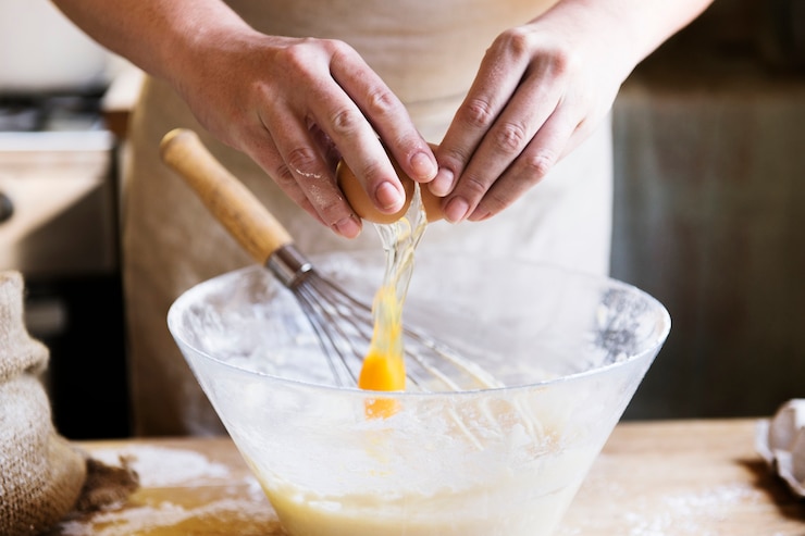 Photo cake batter food photography receipe idea