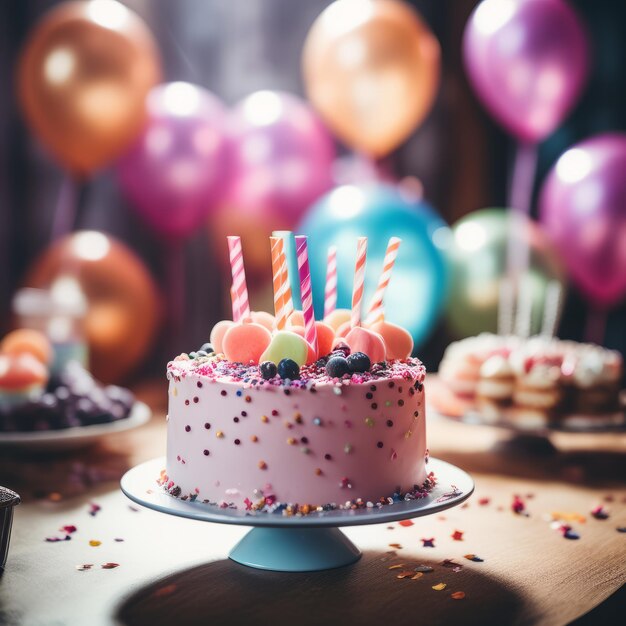 cake and birthday balloonscake and birthday balloons