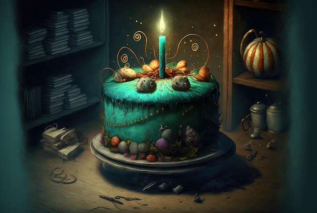 Cake for a birthday idea art