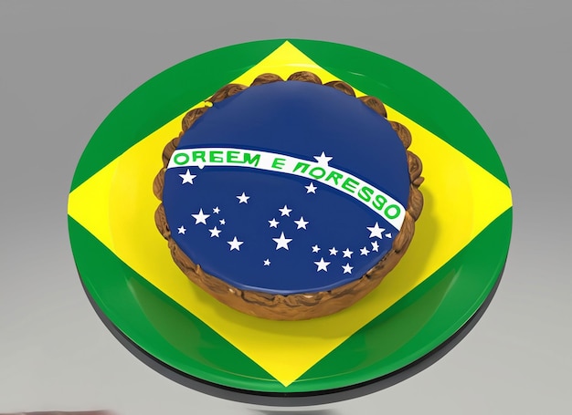 Foto torta bandiera brasile