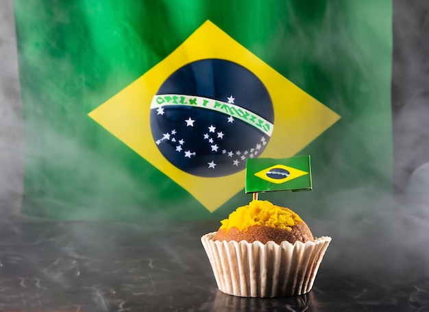 Foto torta bandiera brasile