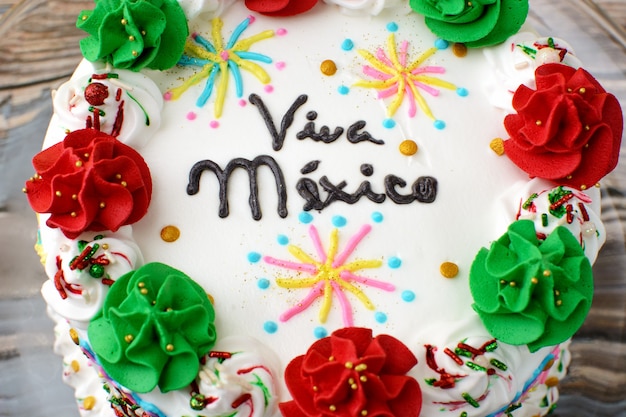 Cake to celebrate Independence Day in Mexico