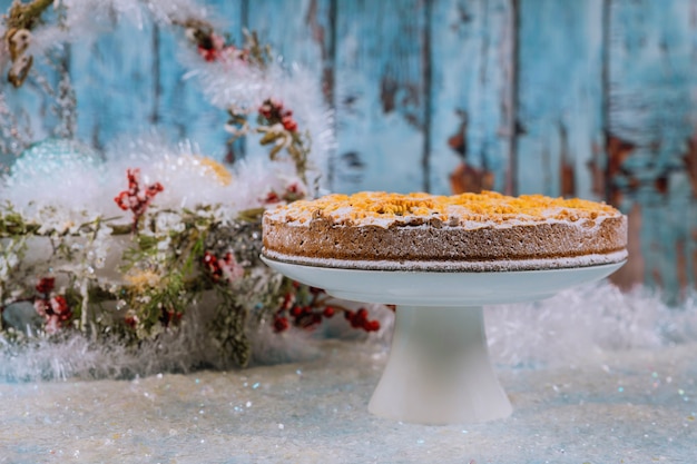 クリスマスのケーキと美しい装飾