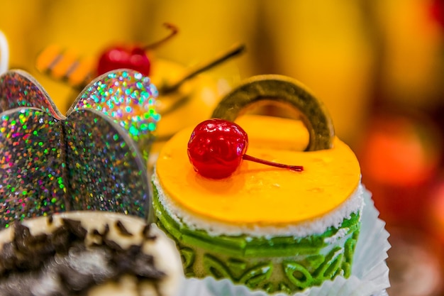 Cake dessert Desserts on a table at a ceremonyFresh pastries