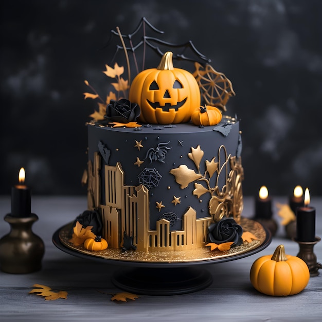 ハロウィーンのケーキのデザイン