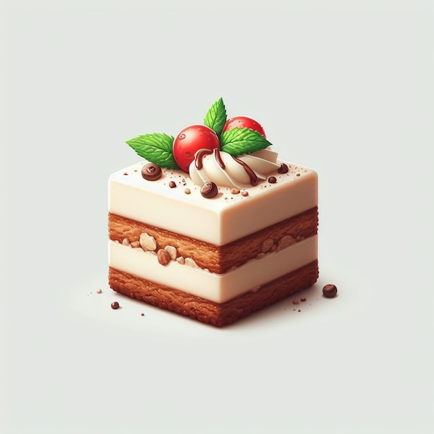 cake isolated on transparent background on a white background