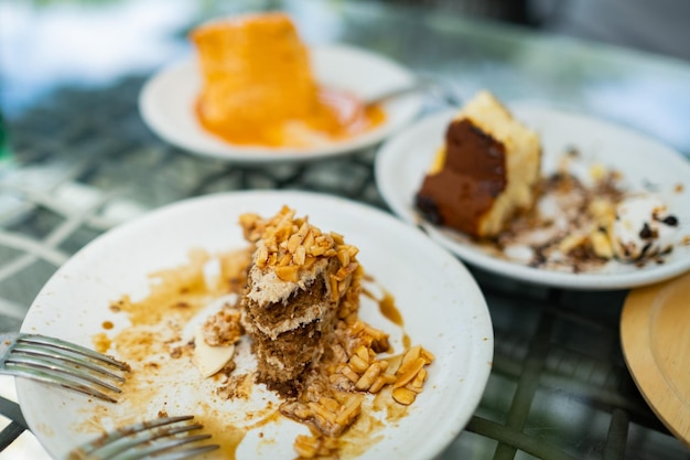 ケーキは廃棄物の穀物の同情を残しました