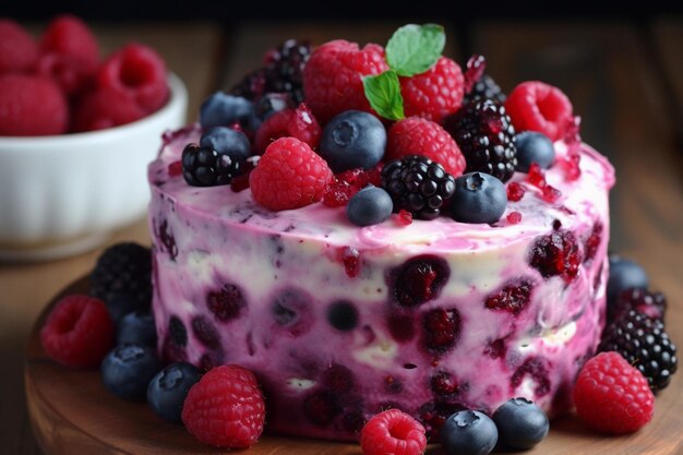 Photo cake mix berry