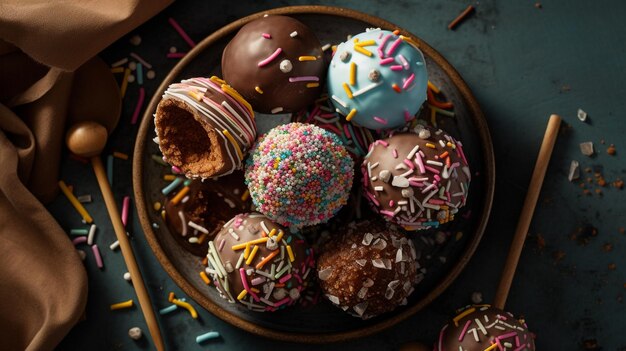 Cake Pops van boven naar beneden