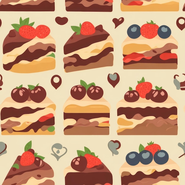 Photo cake seamless pattern