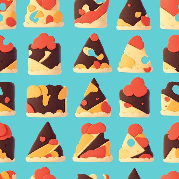 Cake seamless pattern