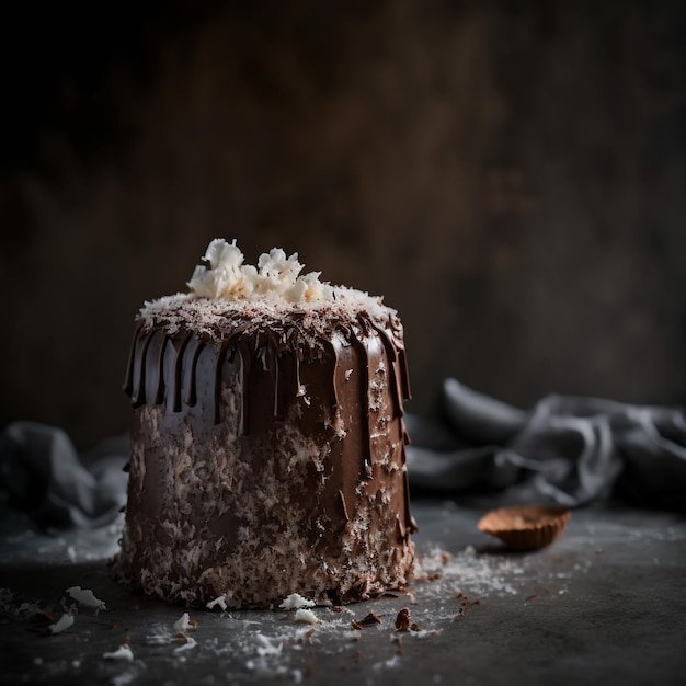 cake vanille en chocolade glazuur Illustraties Afbeeldingen