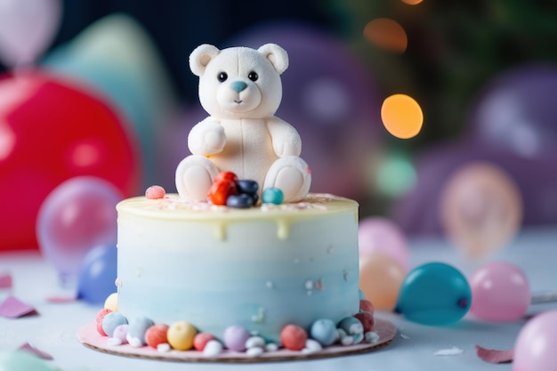 Cake with a bear