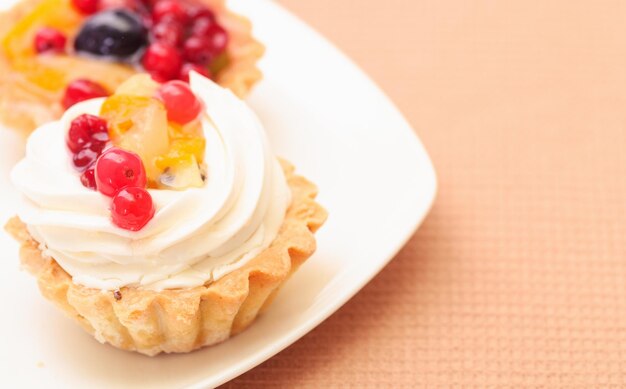 Cake with berries fruits