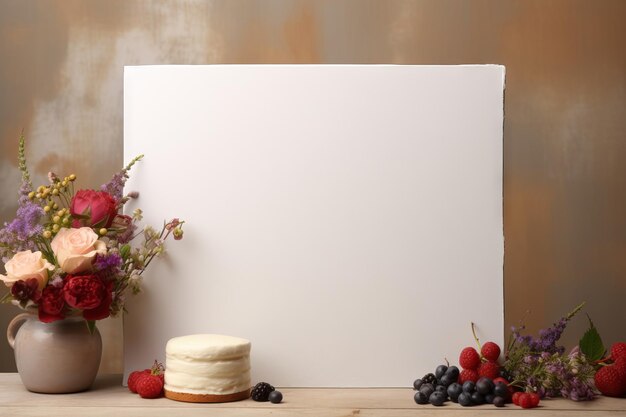 Cake with a blank canvas for your inscription