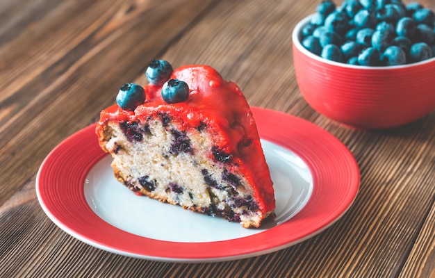 Cake with blueberries