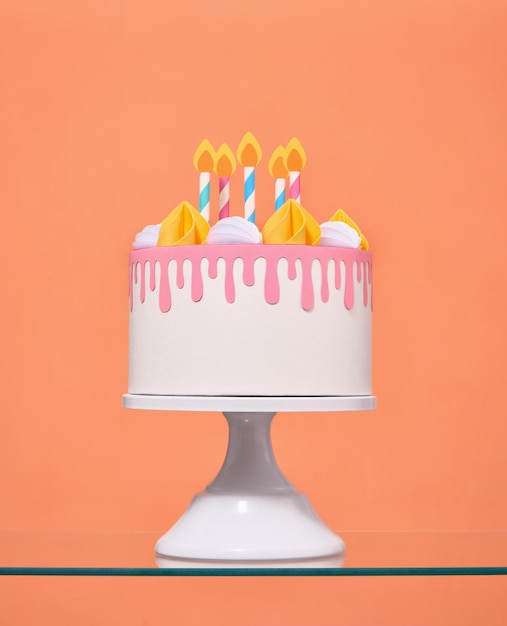 불타는 불로 케이크 생일 파티 준비 재미있는 휴일 아이디어