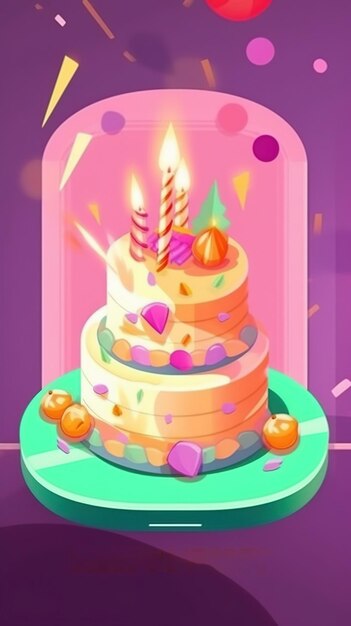 A cake with a candle on it