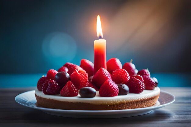 a cake with a candle that says " candle " on it.