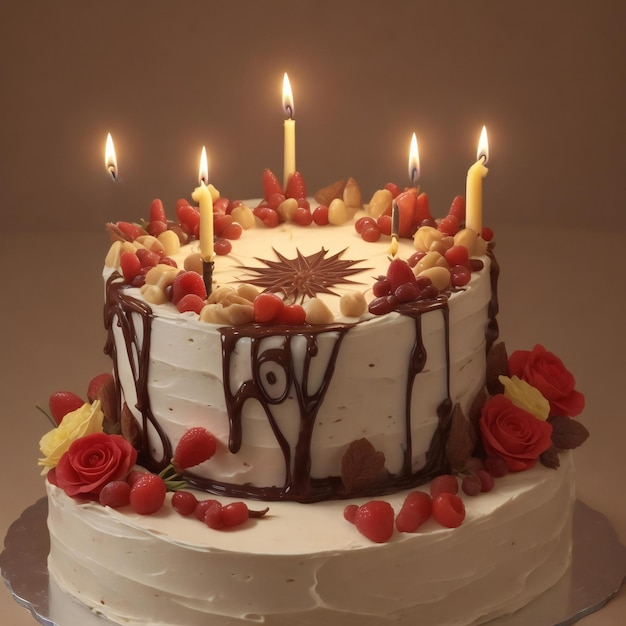 Cake with candles