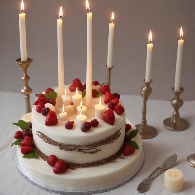 Cake with candles