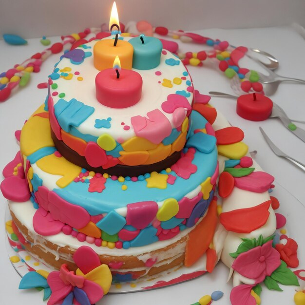 Cake with candles