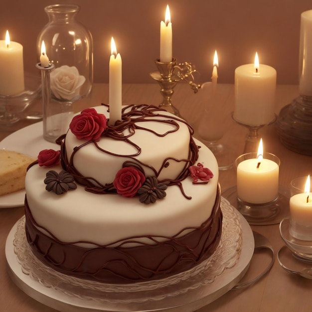 Cake with candles