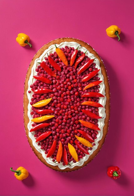 a cake with a face that says  pomegranate  on it