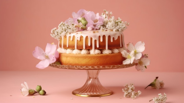 Cake with floral