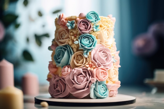 Cake with flowers