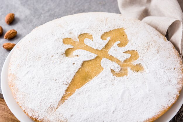 Cake on wooden table 