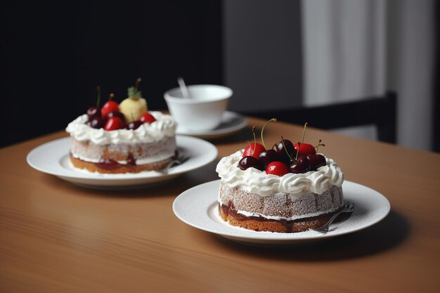 Cakes on Plates Table Setting