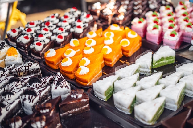 Cakes in the street market