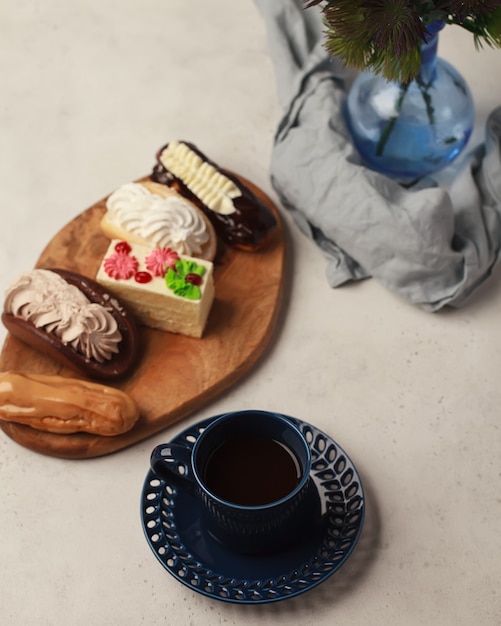 Cakes on table